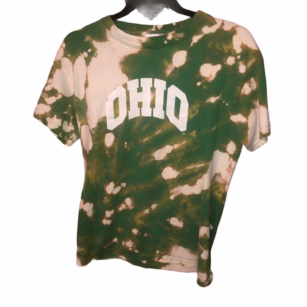 Ohio university TIE DYE BLEACHED TEE